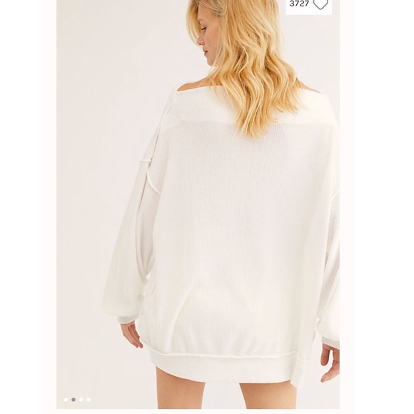 Free People Main Squeeze Hacci Top in Ivory - Picture 3 of 8